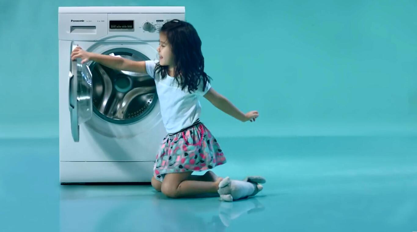 松下爱衫号前置式洗衣机广告