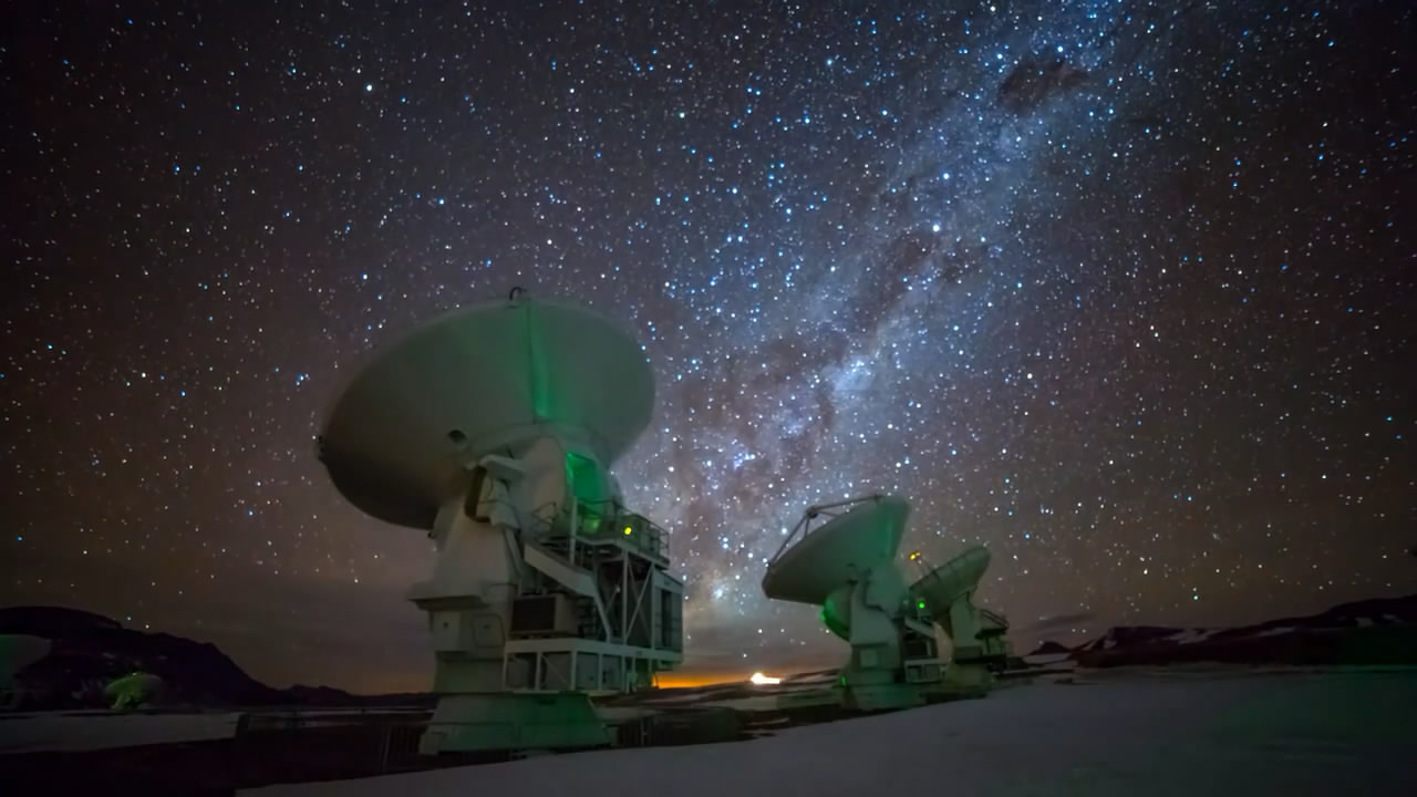 《阿塔卡玛天文台》夜景时间的集合