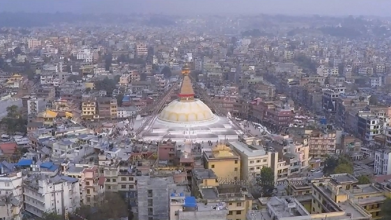 《尼泊尔》空中旅行俯瞰尼泊尔