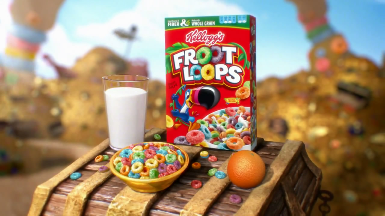 （家乐氏）五彩甜麦圈水果儿童早餐创意动画广告